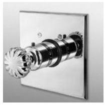 White Square Thermostatic Trim Plate with Handle K773283