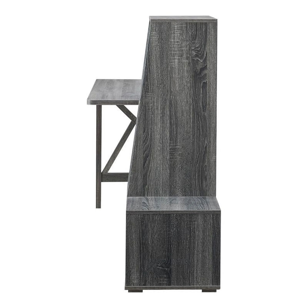 Contemporary Distressed Gray Wood Desk O586