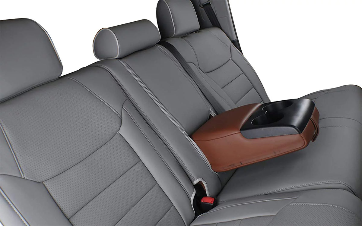 Custom Fit Leatherette Car Seat Covers Full Set Gray T173417