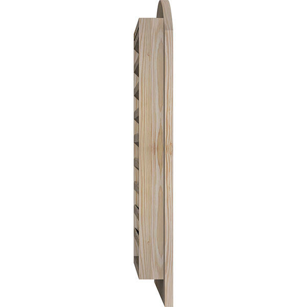 Unfinished Smooth Pine Arch Top Gable Vent L64438