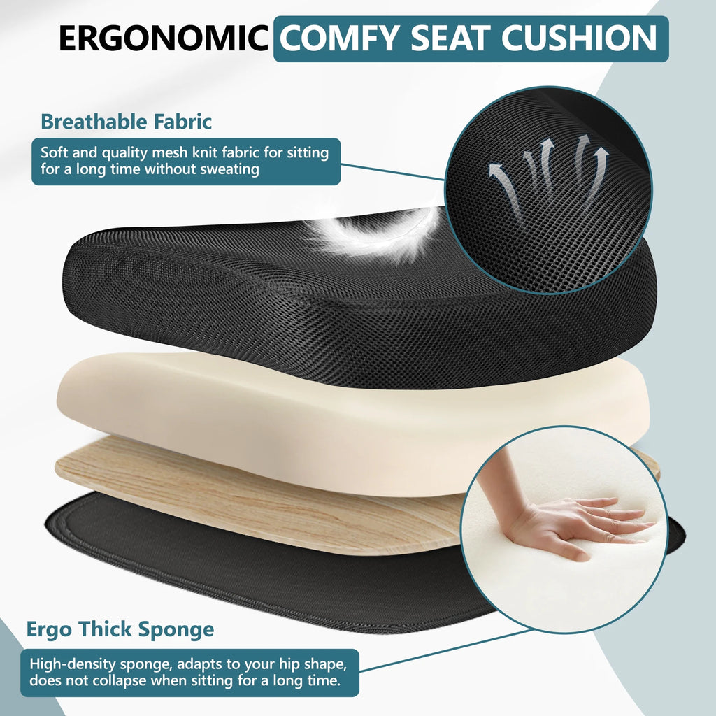 Black Ergonomic Office Chair with Lumbar Support and Flip up Arms G79367