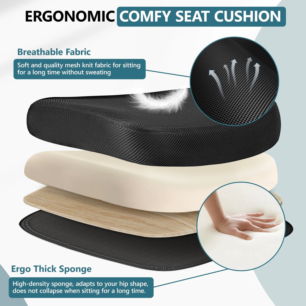 Black Ergonomic Office Chair with Lumbar Support and Flip up Arms G79367