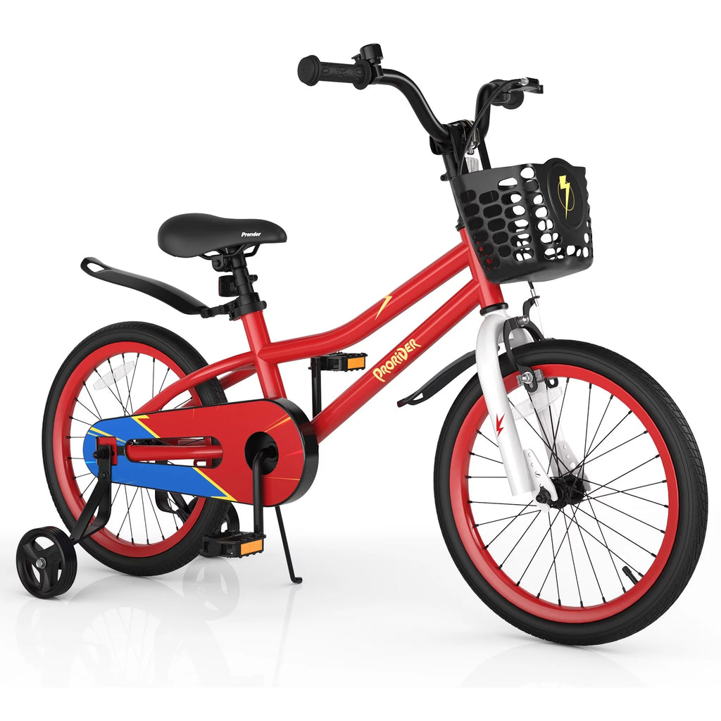 18'' Kid's Bike with Training Wheels & Basket A5642