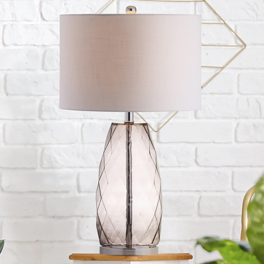 26.5 Glass/Metal LED Lamp Moroccan Blue M7942