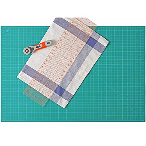 36" x 24" Self-Healing Double-Sided Cutting Mat Green L4356