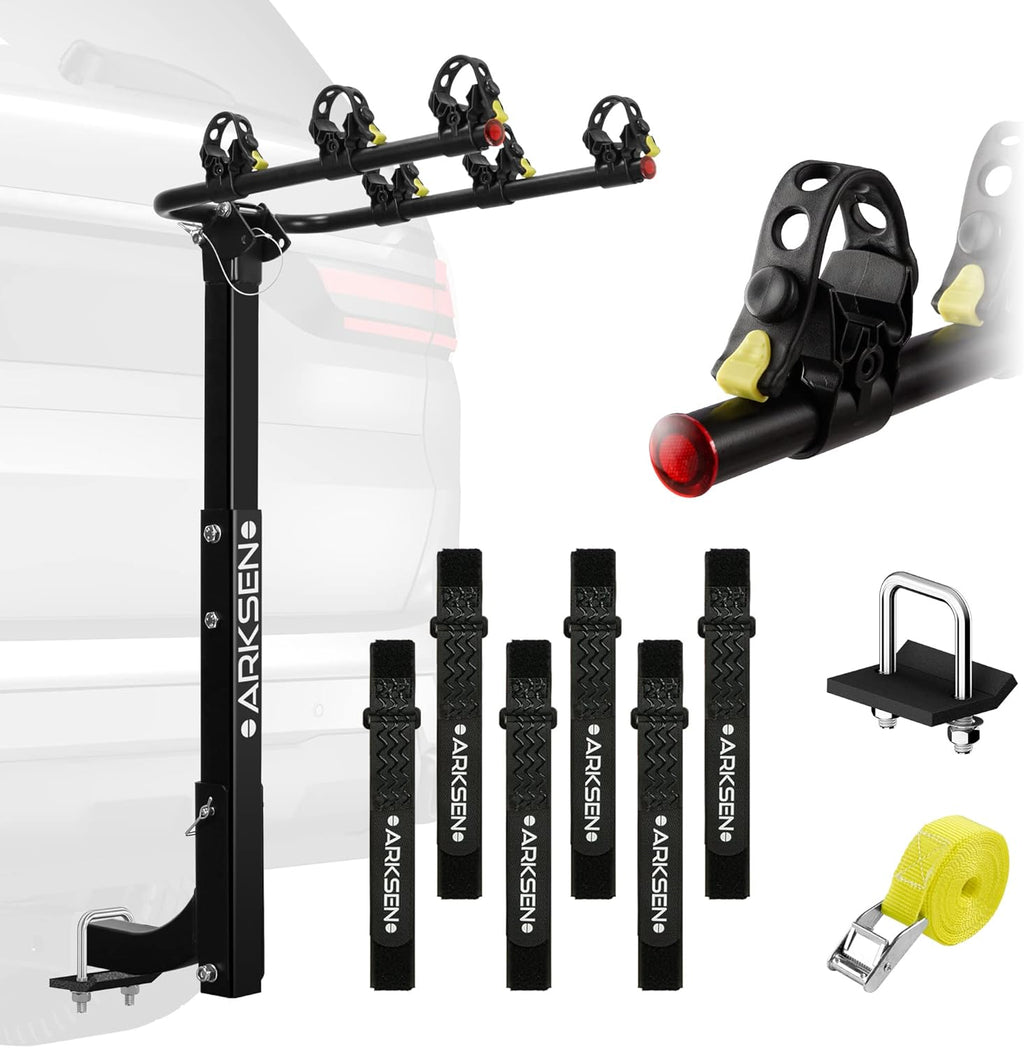 3 Bike Hitch Mount Carrier with Tie Down Strap I795