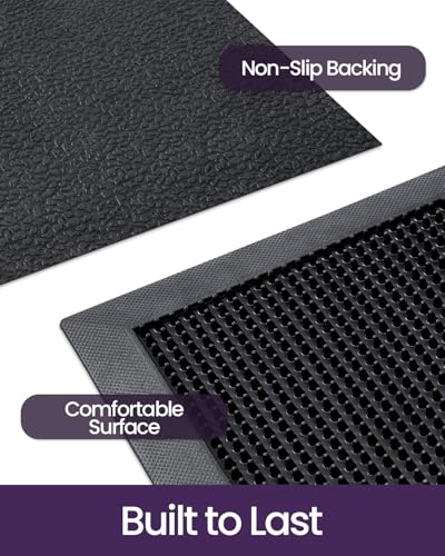 Heavy Duty Non-Slip Rubber Entry Mat, 24x36, Black U926848