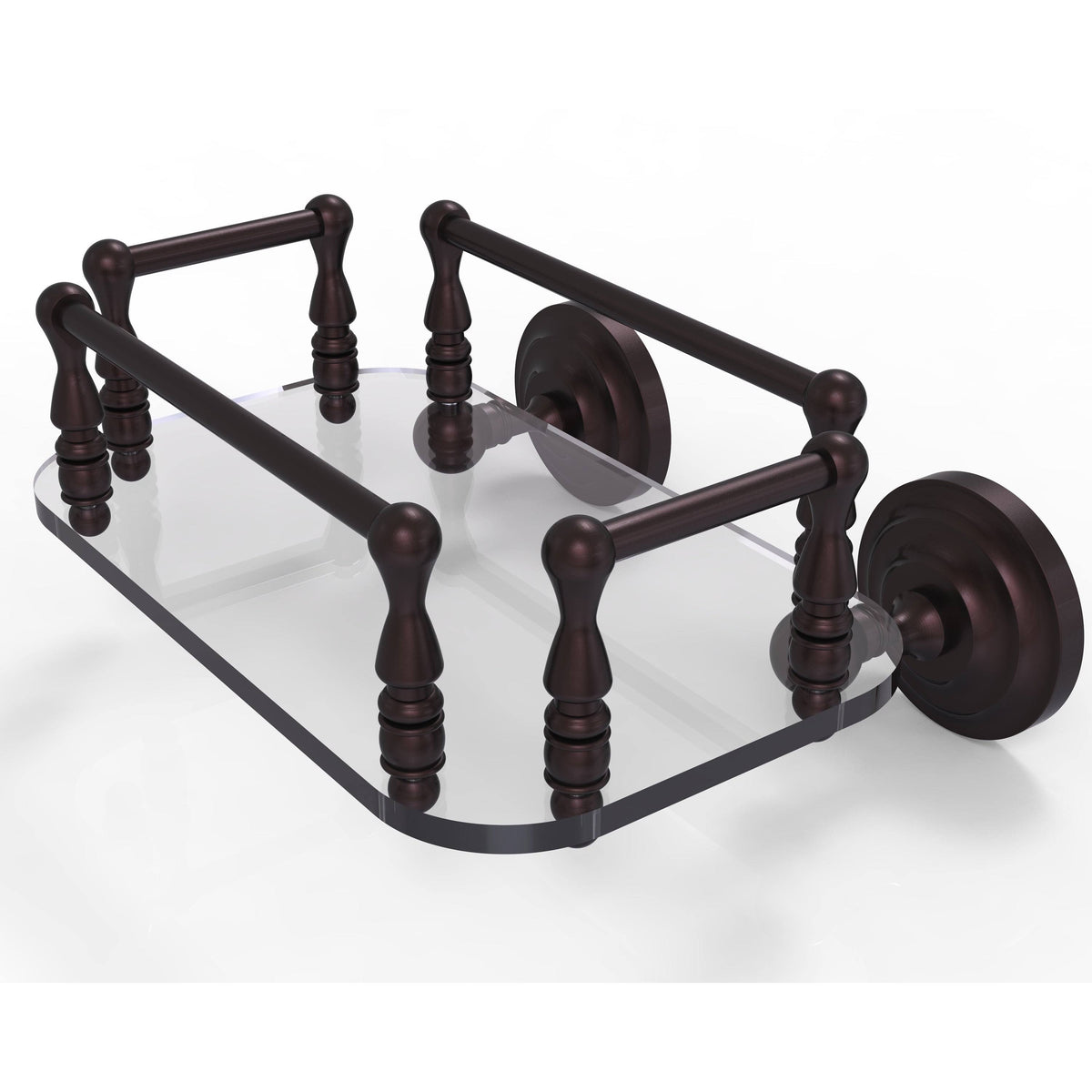 Polished Chrome Wall Mounted Glass Guest Towel Tray A86353