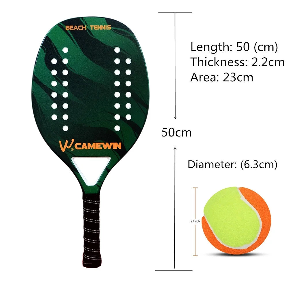 Carbon Fiber Beach Tennis Paddle Racket with Cover Bag Q2550