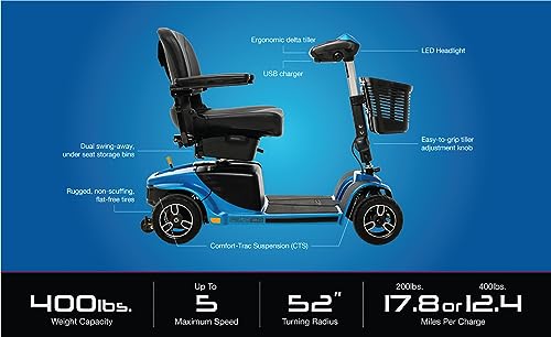 4-Wheel Mobility Scooter (Blue) A4276