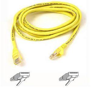 CAT 5e UTP Crossover Cable 10 ft Yellow N976