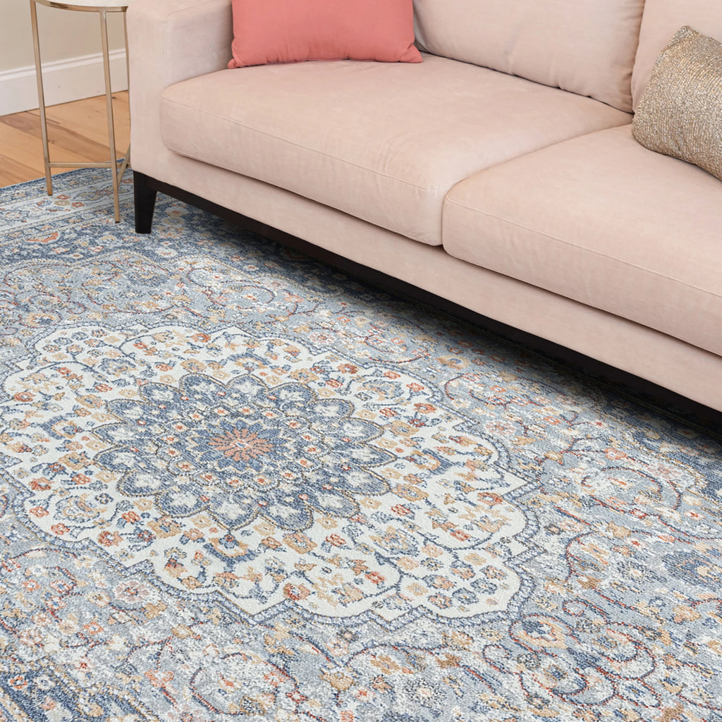 5x8 Area Rug Navy Gray I800