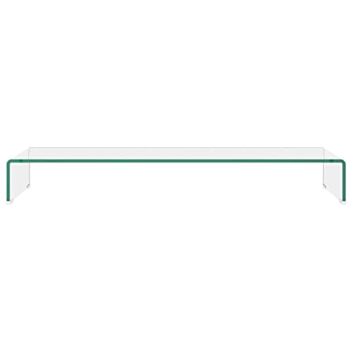 Clear Glass TV Stand 39.4"x11.8"x5.1" K68499