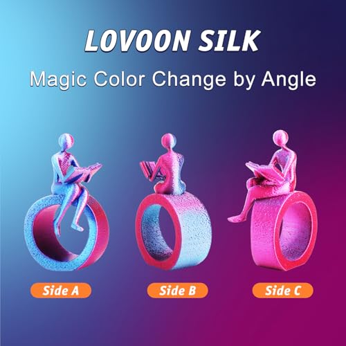 3D Printer Filament Tricolor PLA Filament 1.75mm Silk Rainbow Filament Green-Red-Blue 2.2lbs/Spool K783739