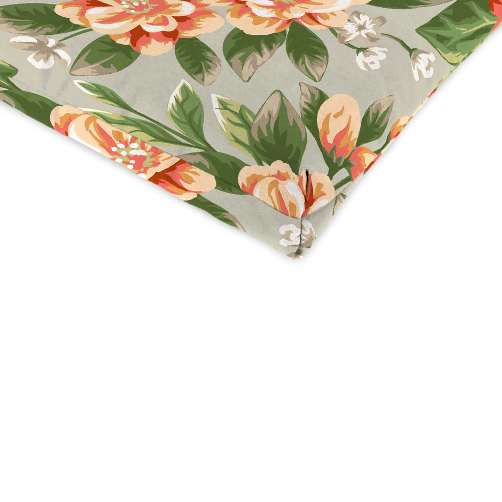 Grey Floral Rectangular Outdoor Chaise Lounge Cushion A29274