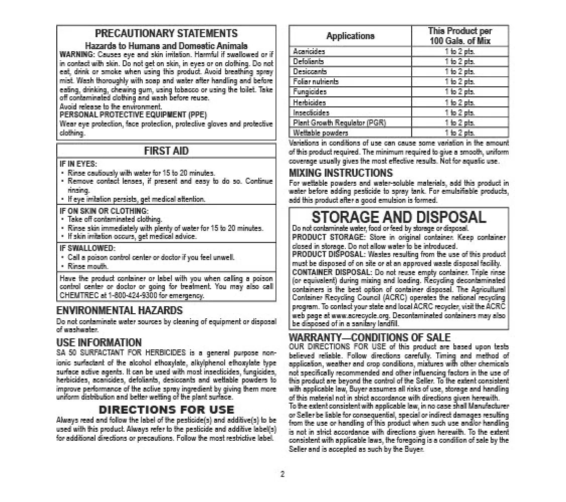 Surfactant for Herbicides 1 Gallon N759021