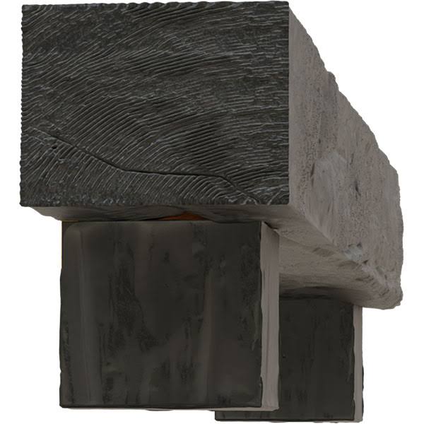Aged Ash Faux Wood Fireplace Mantel Kit with Corbels Y847