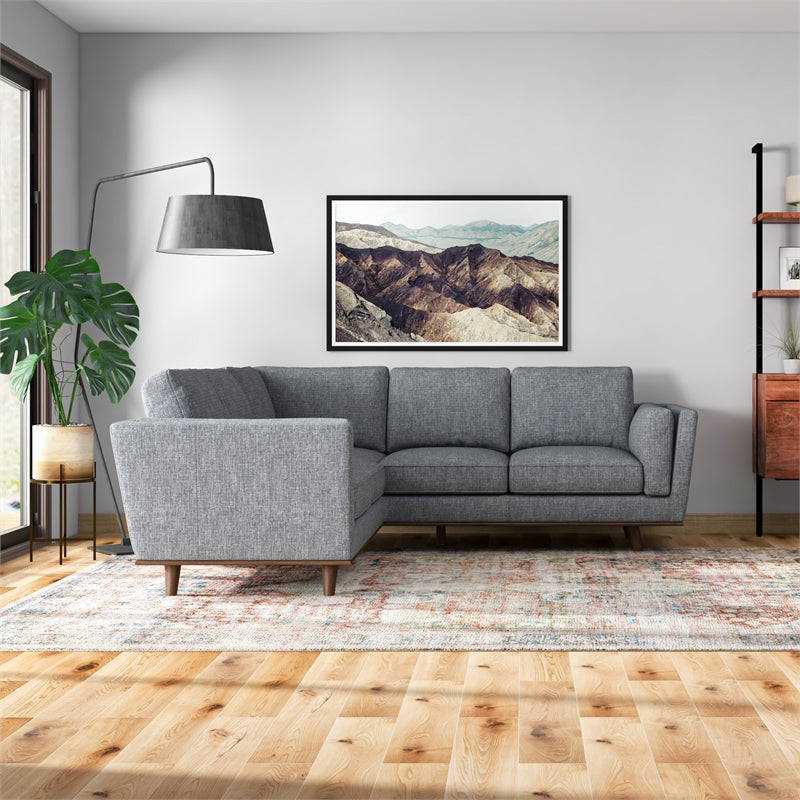 Grey Fabric Corner Sofa S96002