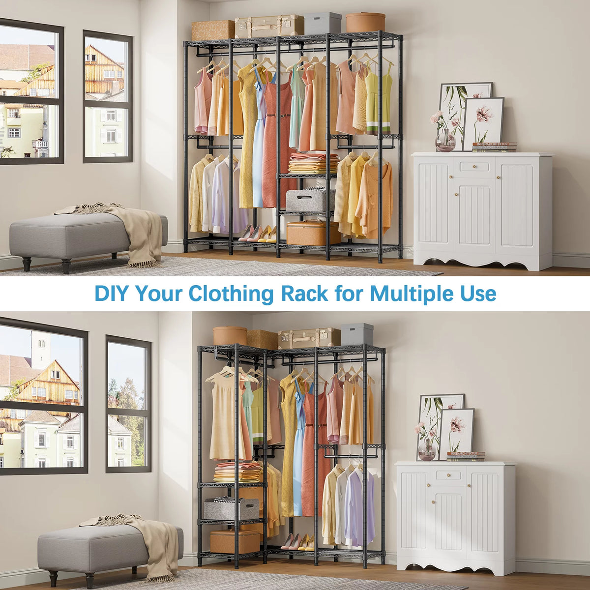 Heavy Duty Black Garment Rack N93389