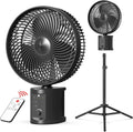 10 Inch Oscillating Rechargeable Battery Fan with Remote E653
