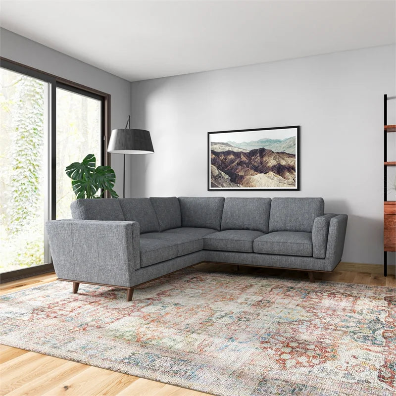 Grey Fabric Corner Sofa S96002