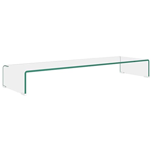 Clear Glass TV Stand 39.4"x11.8"x5.1" K68499