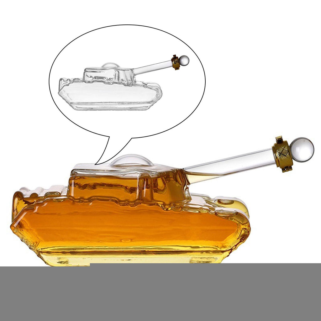 Tank Shaped Clear Decanter V982