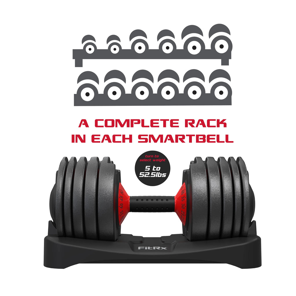 Adjustable Dumbbell 5-52.5 lbs Black J449635