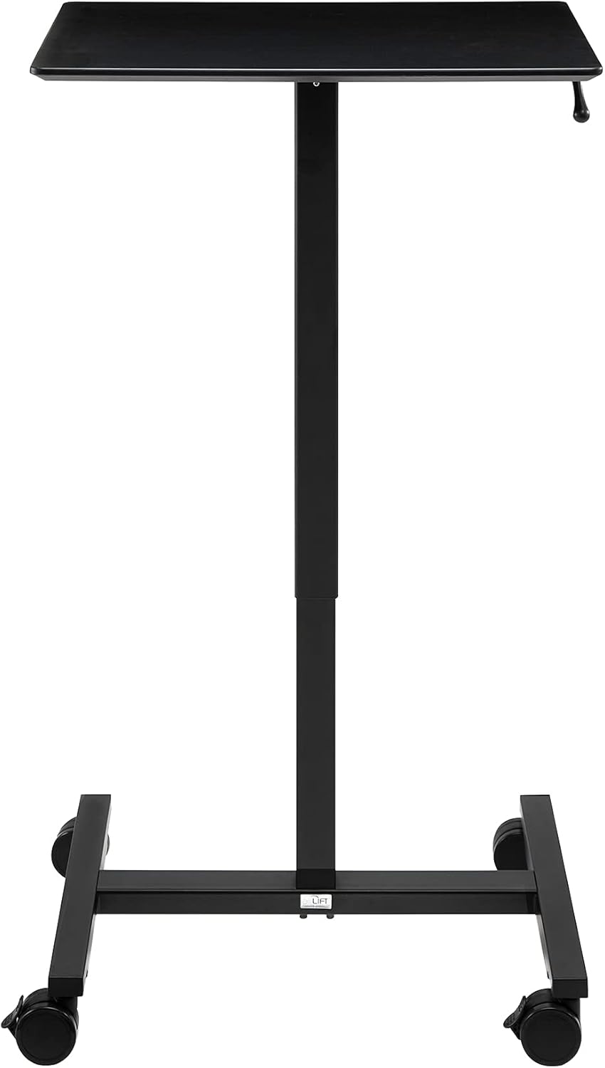 Black Mobile Rolling Height Adjustable Laptop Workstation Desk G264