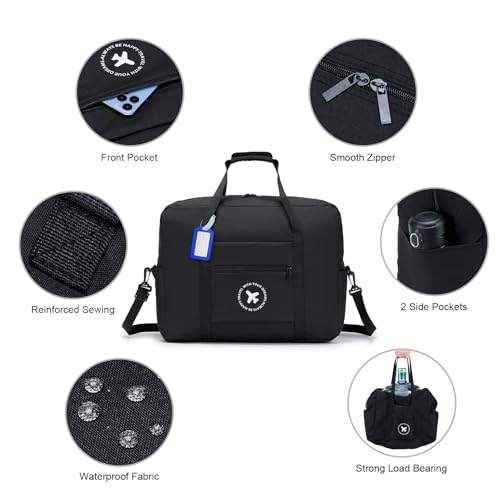 Black 18x14x8 Inch Travel Duffel Bag N380