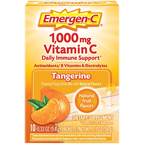 1000mg Vitamin C Powder, Tangerine Flavor - 10 Count A155