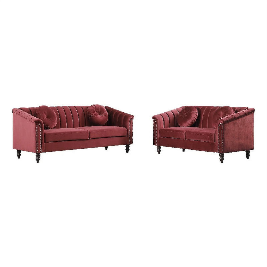 Red 2 Piece Living Room Set B60488