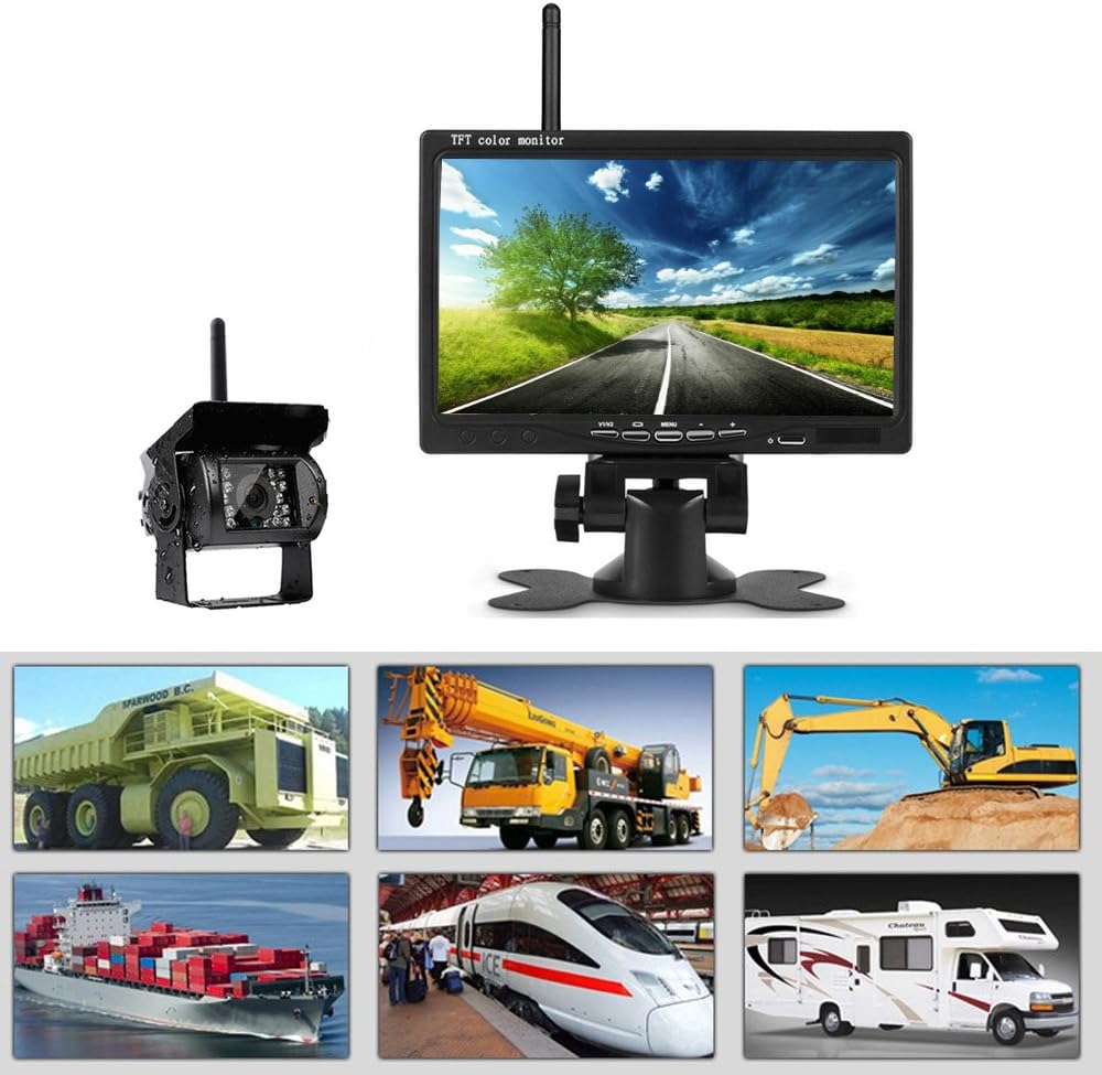 Waterproof Wireless Backup Camera with 7 HD LCD Monitor Kit G256109