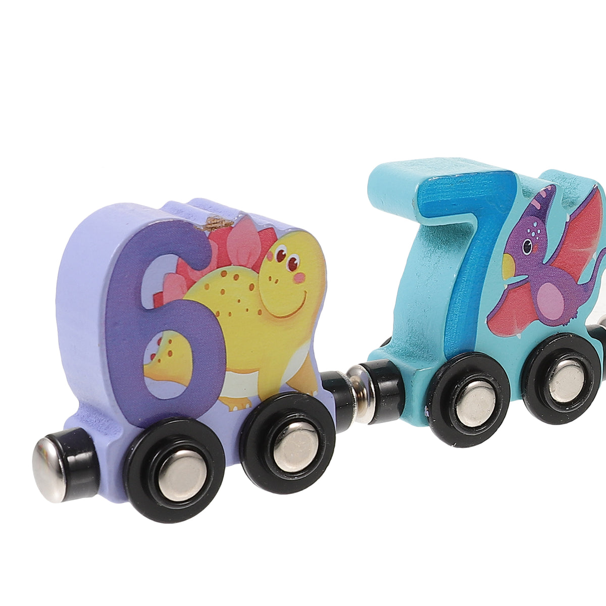Magnetic Wooden Building Block Car Toy E972702