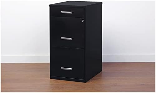 Black 3 Metal Organizer Pencil Drawer Vertical File Cabinet O1940