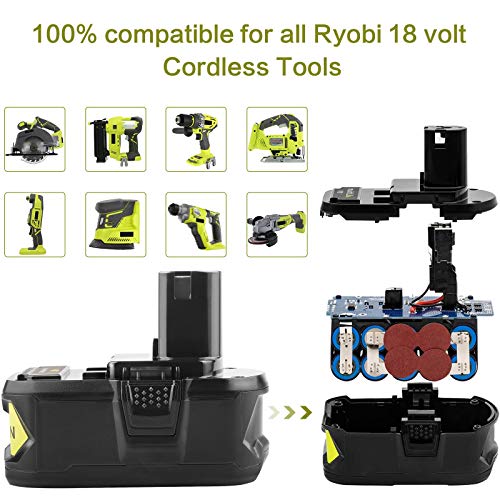 [2Pack] 18V 6.0 Ah Battery for Ryobi ONE+ System 18-Volt Cordless Tool Battery V27254