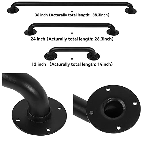 36 Inch Black Metal Stair Handrail X461