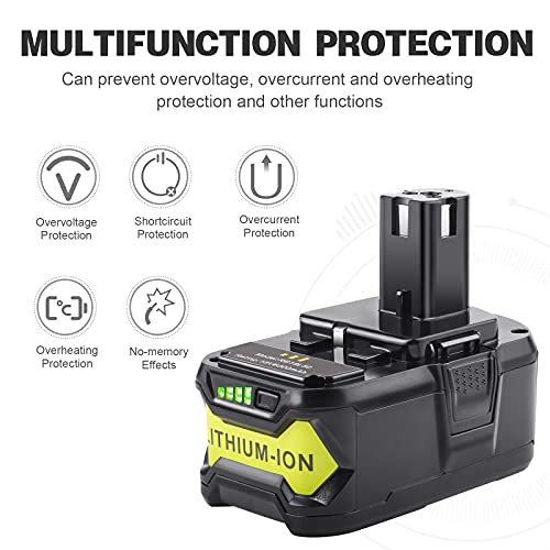 [2Pack] 18V 6.0 Ah Battery for Ryobi ONE+ System 18-Volt Cordless Tool Battery V27254
