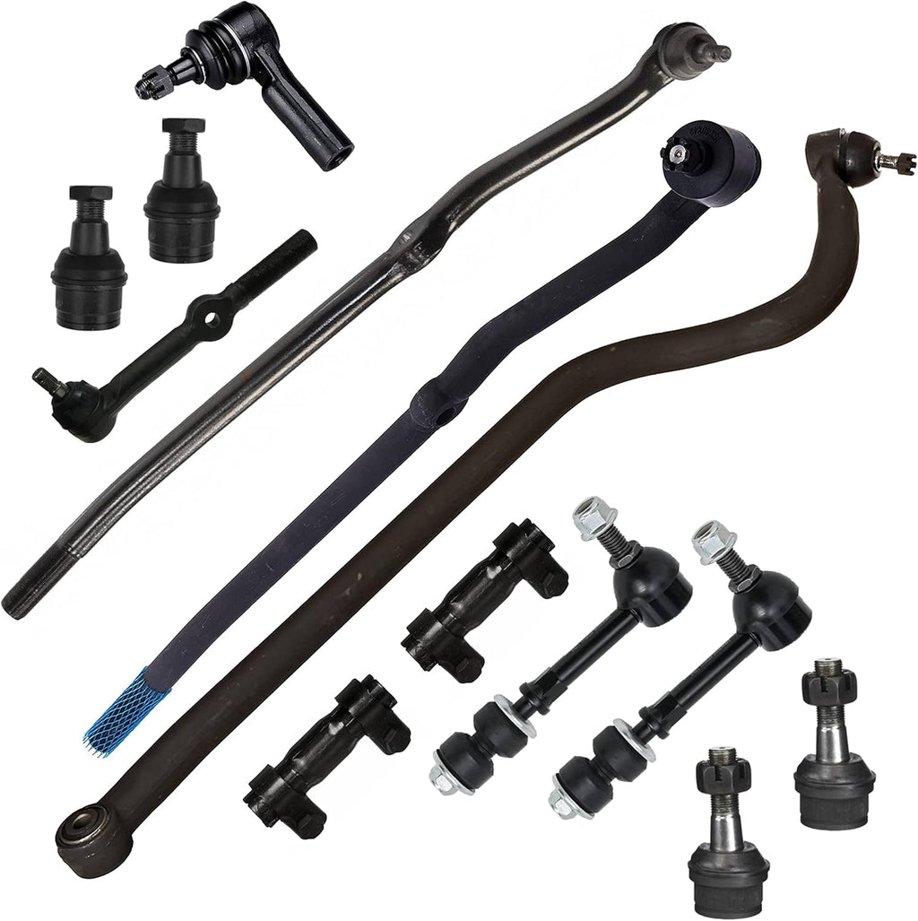13 Piece Tie Rod End Drag Link Ball Joints Adjusting Sleeves Track Bar Sway Bar Links Front Kit K35302
