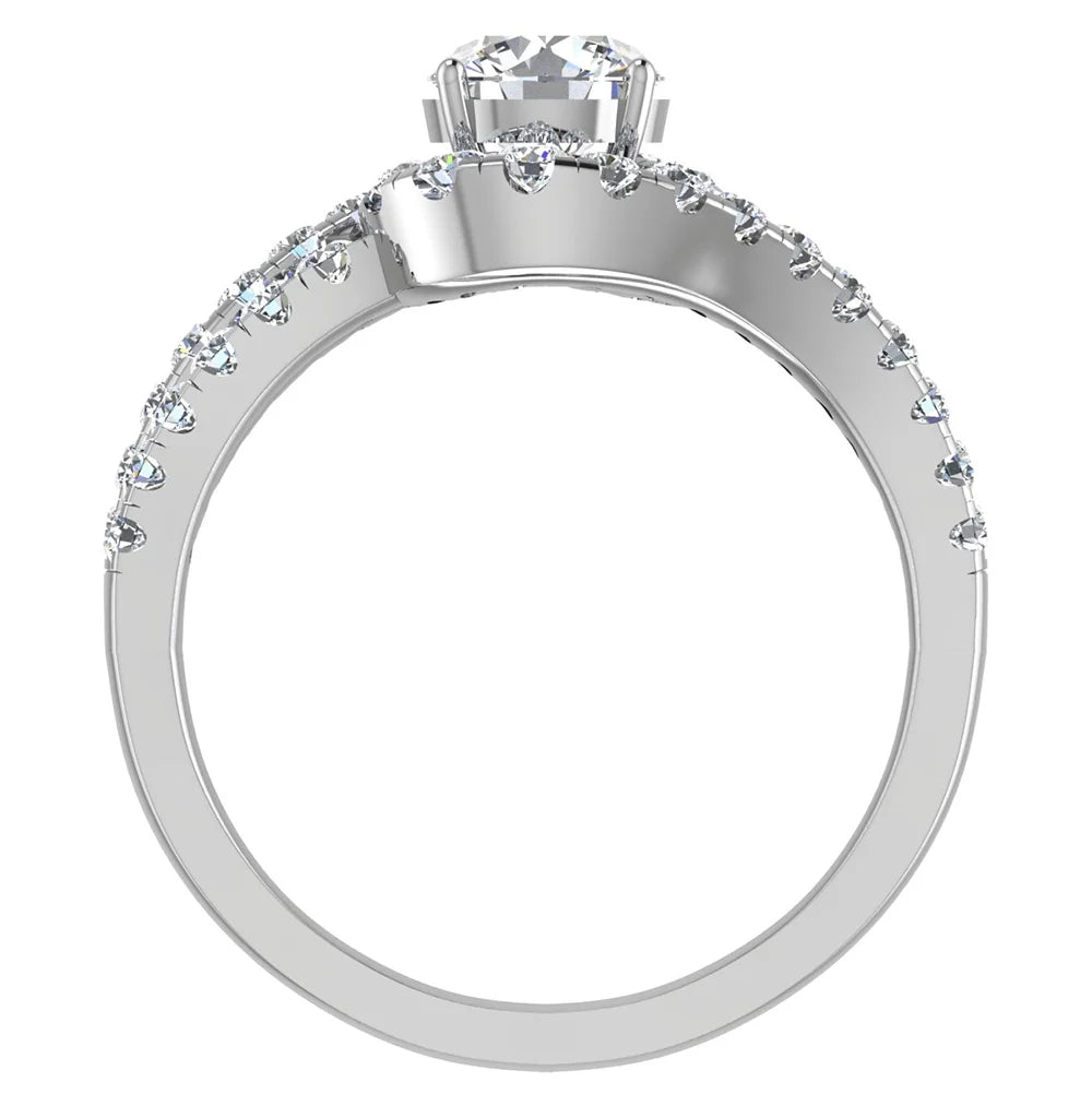 14K White Gold Diamond Ring 1.25 CT T271710