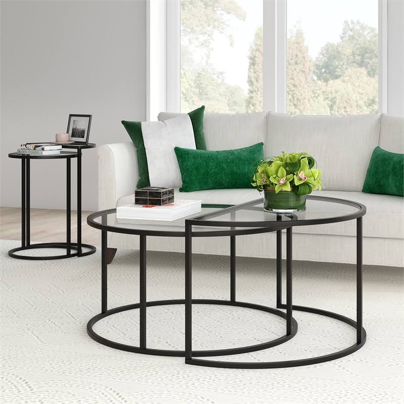 Blackened Bronze Nested Coffee Table Set I97974