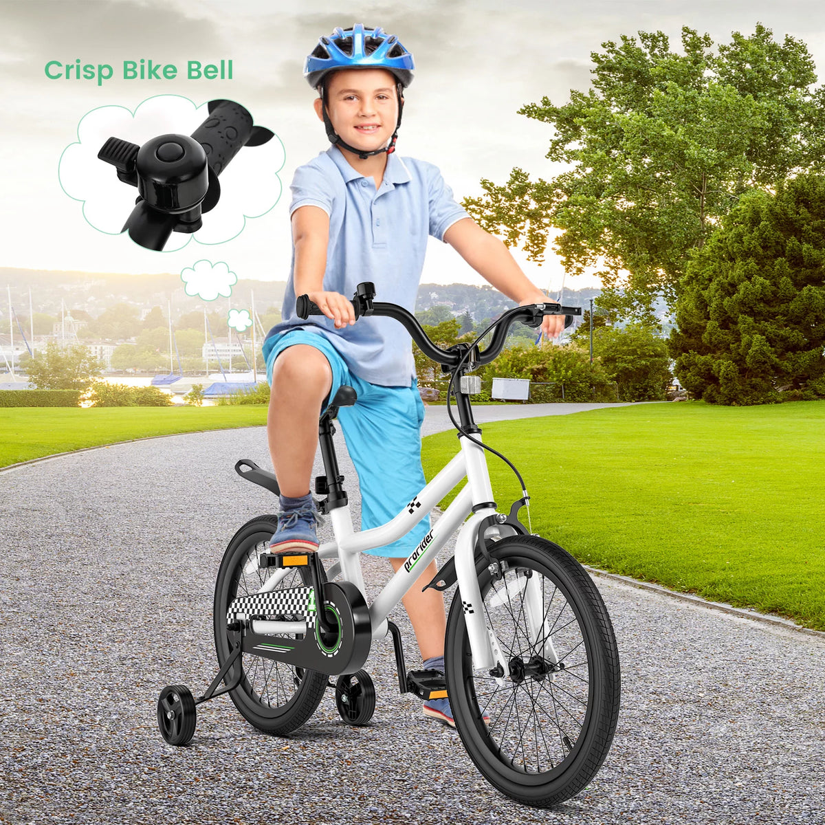 18'' Kid's Bike with Training Wheels & Basket A5642