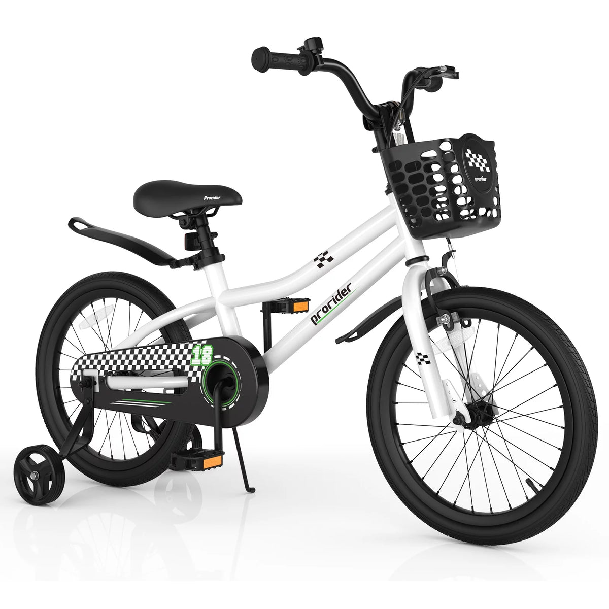 18'' Kid's Bike with Training Wheels & Basket A5642
