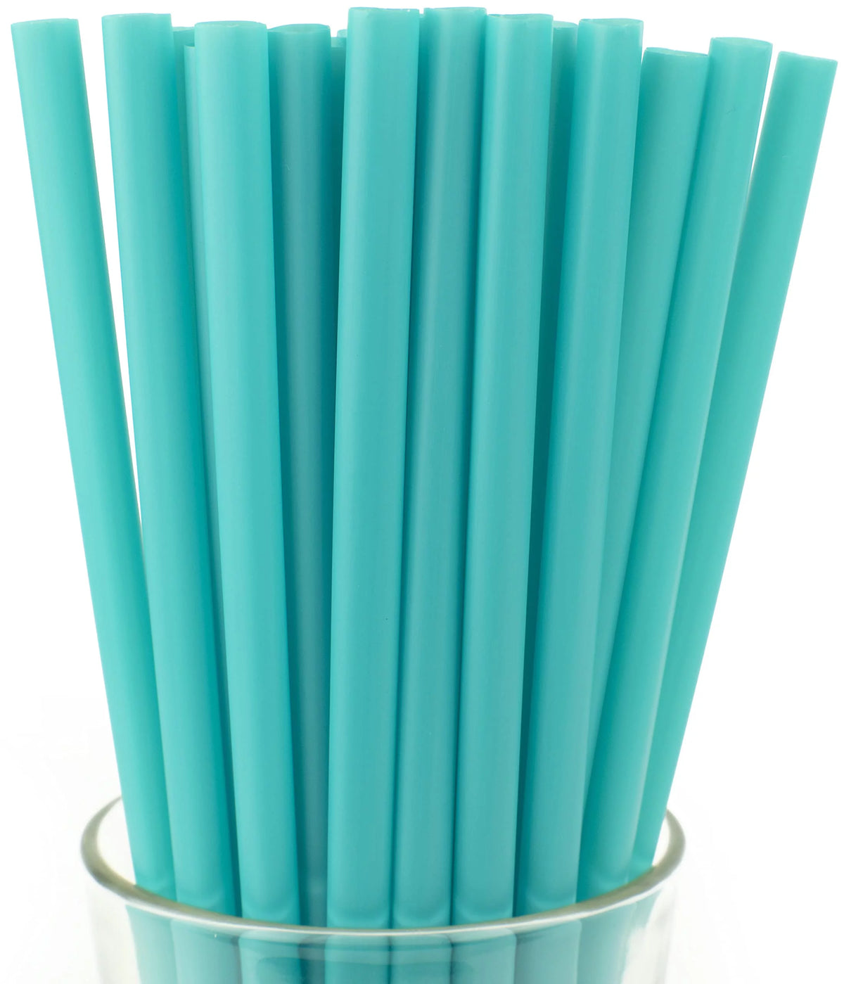Pack of 250 Jumbo Aqua Unwrapped Plastic Drinking Straws K23965