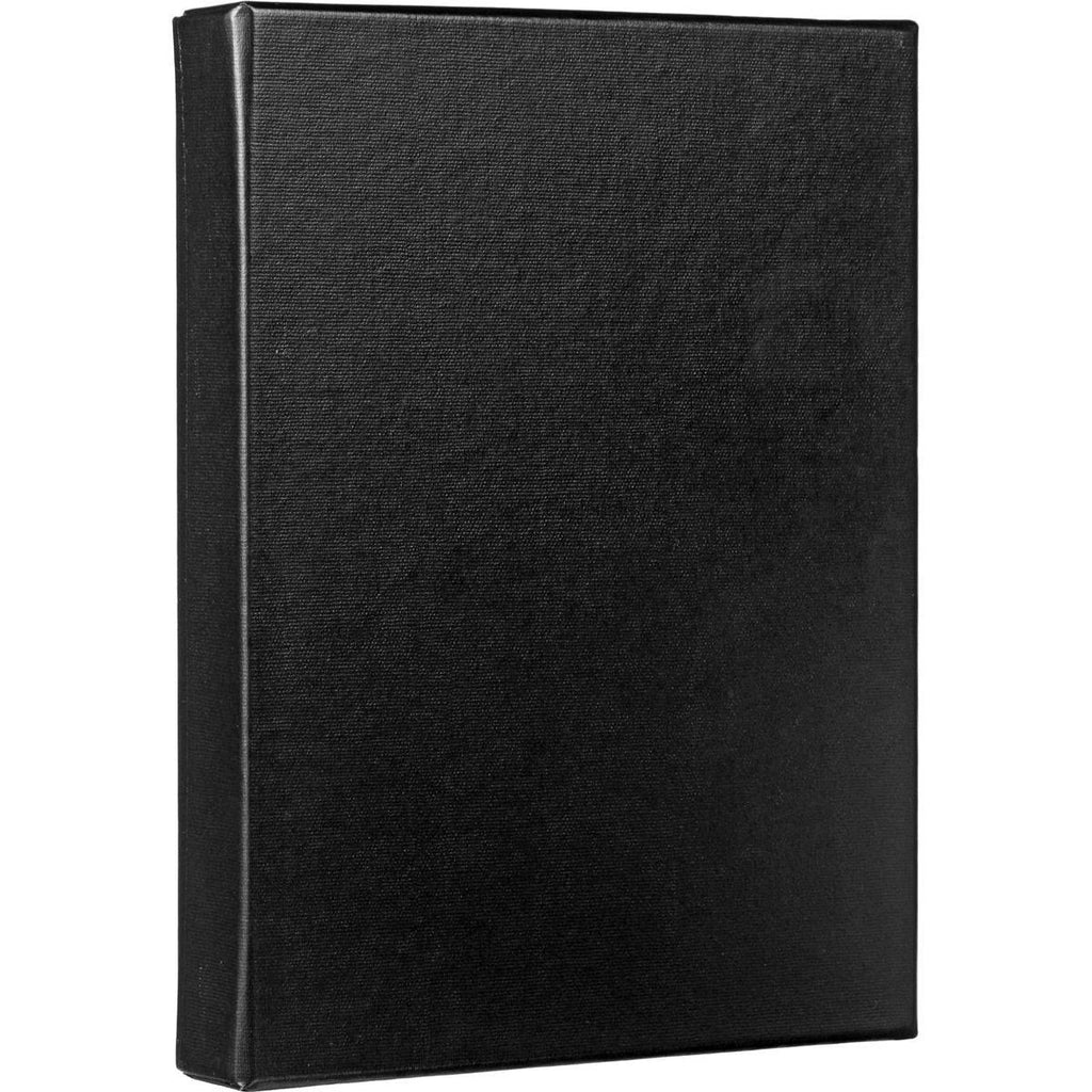 Black Clamshell Portfolio Print Box with White Lining D342