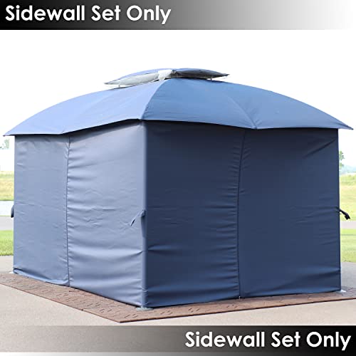 Tan 4-Piece Polyester Gazebo Sidewall Set Z572