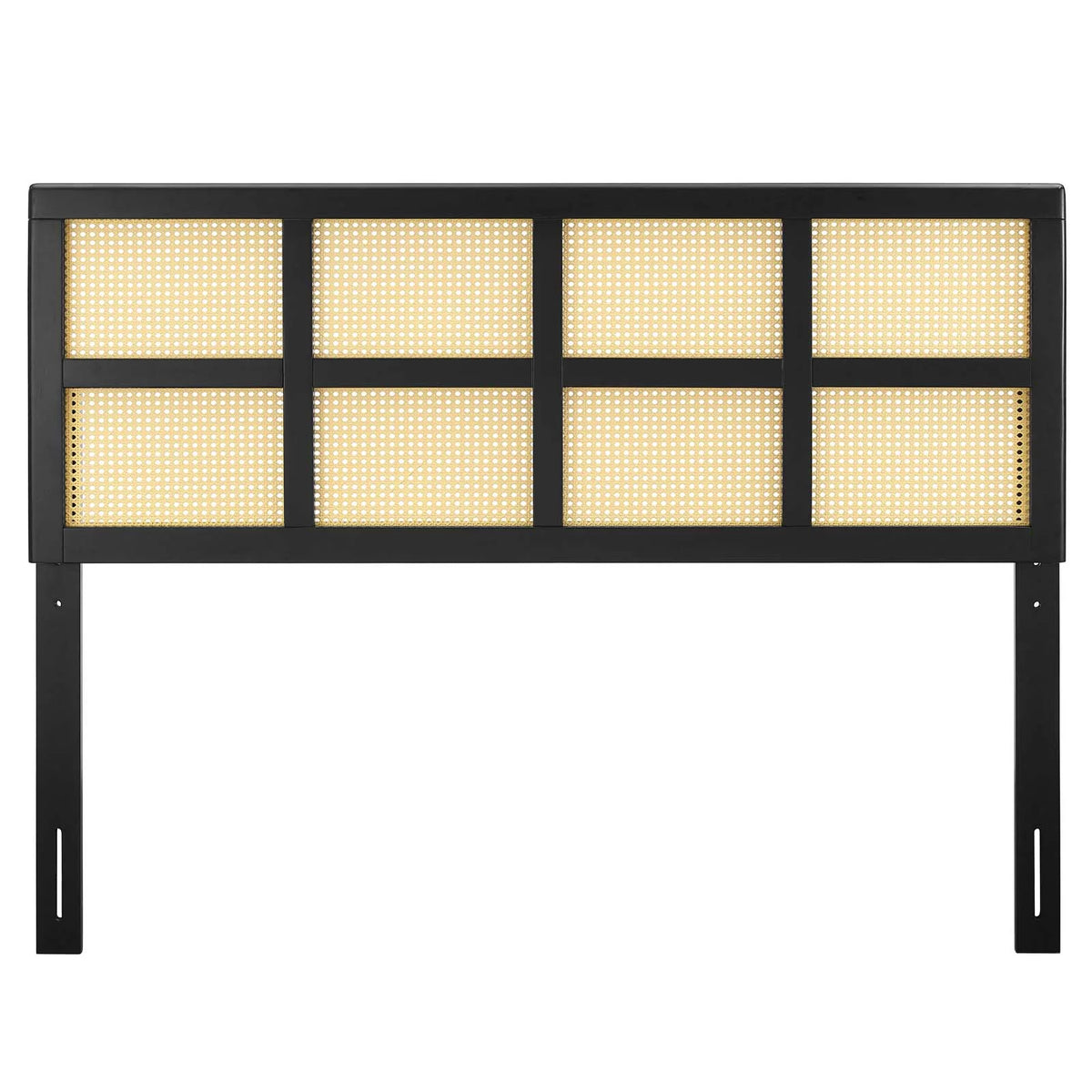 Black Wood Queen Size Headboard S947