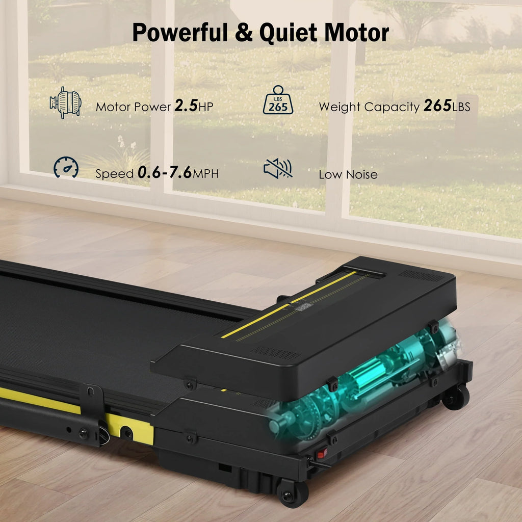 2 in 1 Foldable Treadmill 7.6MPH 2.5HP M31889