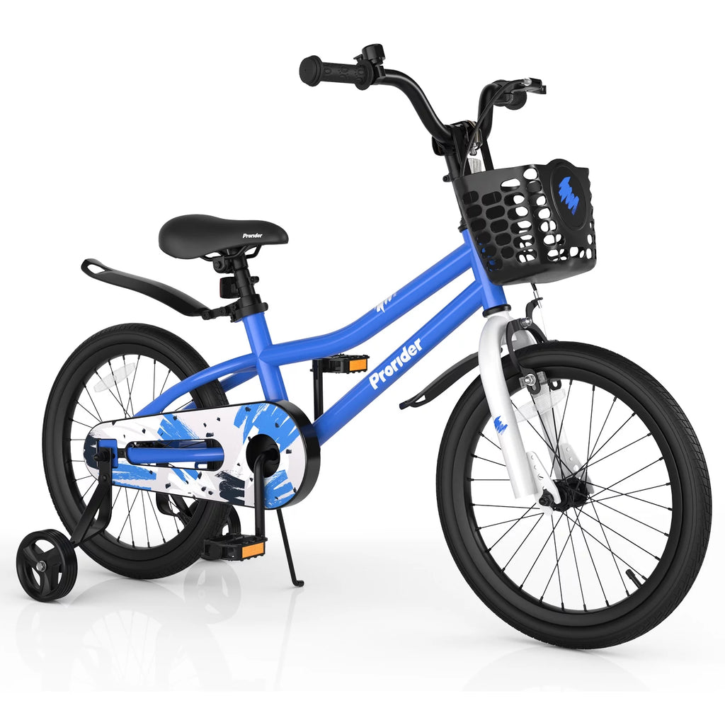 18'' Kid's Bike with Training Wheels & Basket A5642