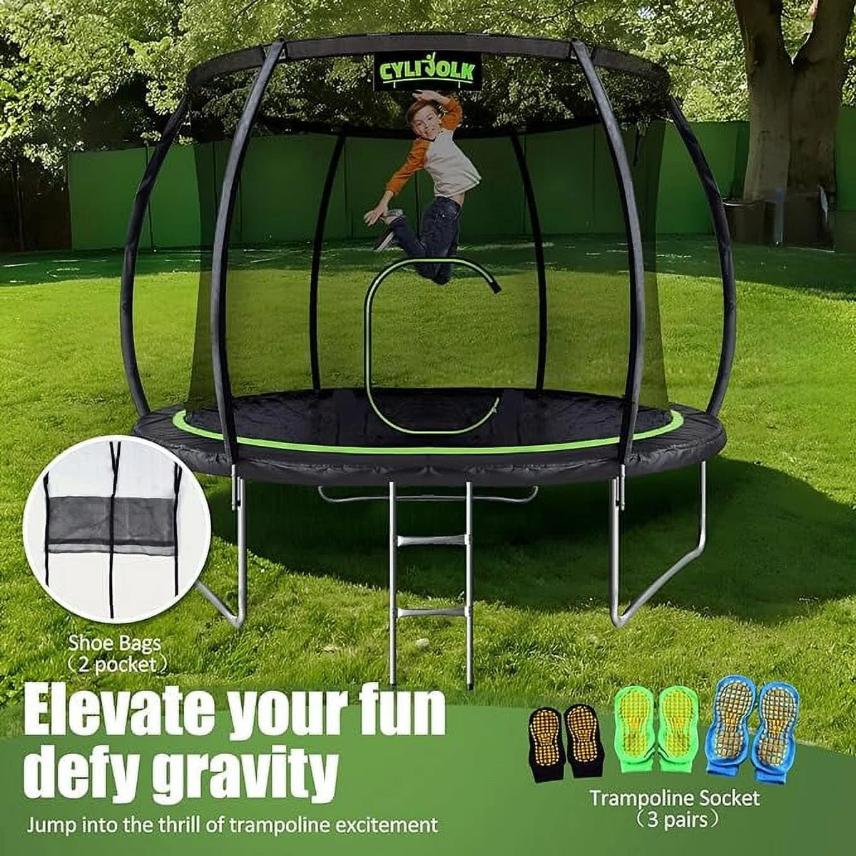 10FT Diameter Trampoline with Ladder Y596